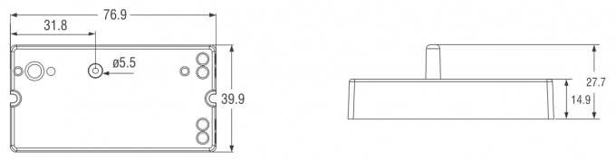 High Frequency 100W LED Panel Motion Sensor For Lights Columnar Antenna