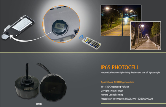 Waterproof IP65 PIR Daylight Sensor ON OFF Control CE RoHs Certificated