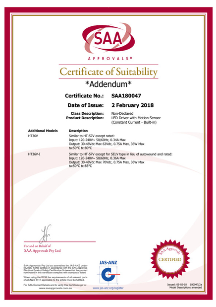 China Shenzhen HAISEN Technology Co.,Ltd. certification